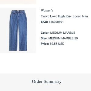 Abercrombie & Fitch Curve Love High Rise Loose Jeans